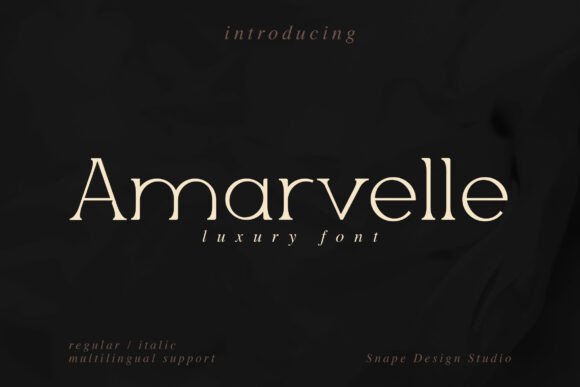 Amarvelle: A Serif That Speaks With Quiet Authority