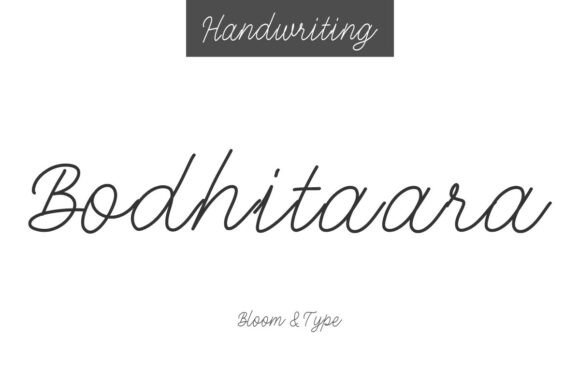 Bodhitaara: A Light Handwritten Font for Digital Branding
