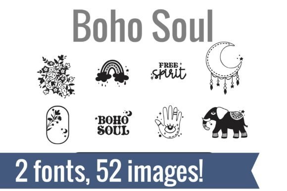 Boho Soul Dingbats: A Warm, Magical Font Duo for Small Business Branding