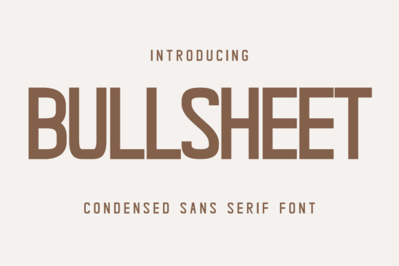 Bullsheet: A Condensed Sans Serif Font for Editorial Impact