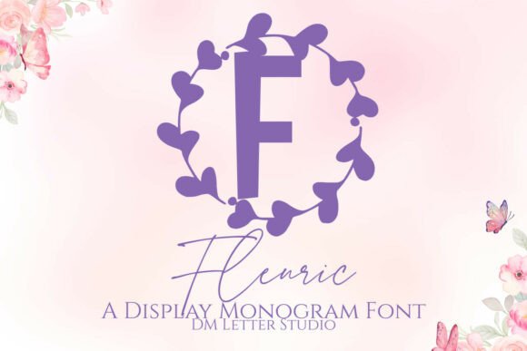 Fleuric Monogram: A Botanical Display Font for Editorial Elegance