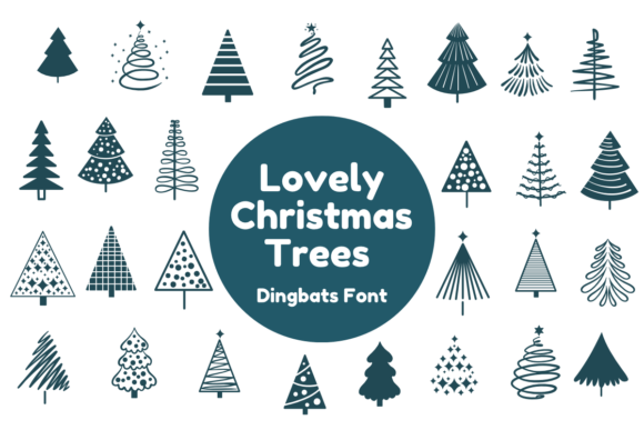Lovely Christmas Trees: A Festive Dingbat Font for Digital Branding