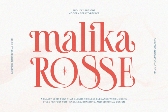 Malikarosse Regular: A Serif Font That Builds Trust