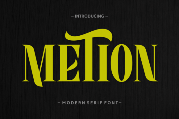 Metion: A Serif Font That Anchors Your Editorial Voice