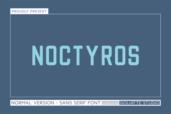 Noctyros: A Clean, Industrial Sans Serif Font for Handmade Brands