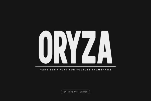 Oryza: A Bold, Clean Sans Serif for Thoughtful Editorial Design