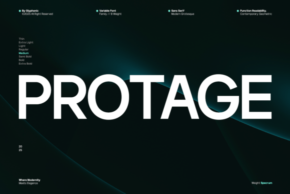 Protage: A Clean, Confident Sans Serif Font for Small Business Brands