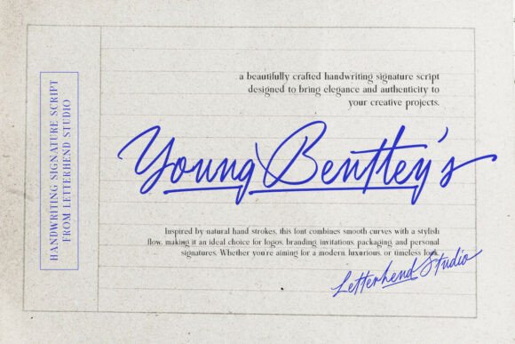 Young Bentley s: A Handwritten Font That Elevates Digital Branding